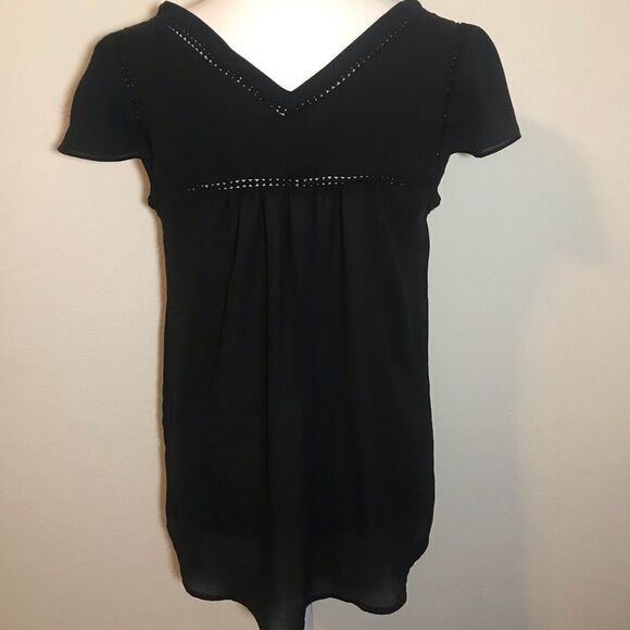 Anthropologie black chiffon blouse‎ - Picture 6 of 6